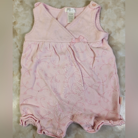 first moments Other - Gorls 6-9 Month Pink Baby Romper with Bow Detail